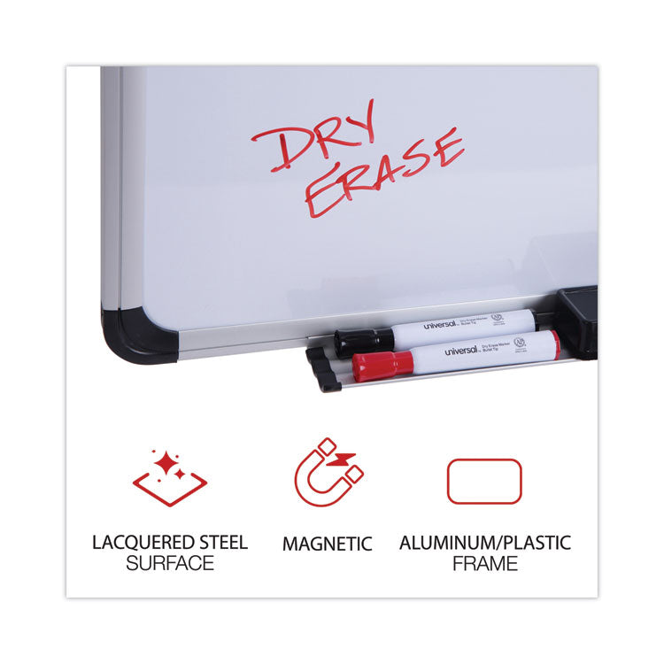 Magnetic Steel Dry Erase Marker Board, 36 x 24, White Surface, Aluminum/Plastic Frame 2