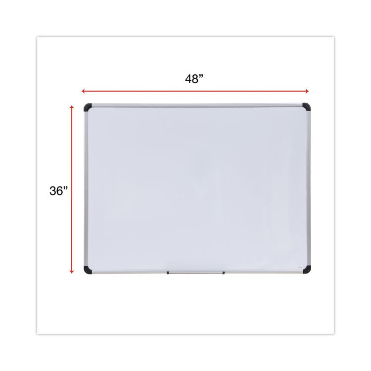 Magnetic Steel Dry Erase Marker Board, 48 x 36, White Surface, Aluminum/Plastic Frame 3