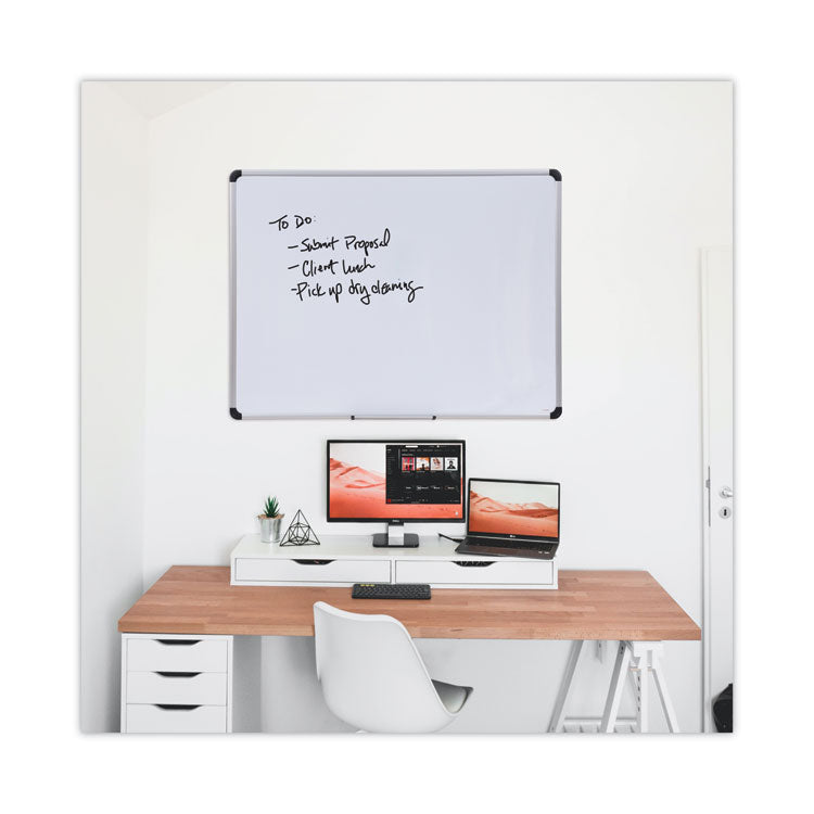 Magnetic Steel Dry Erase Marker Board, 48 x 36, White Surface, Aluminum/Plastic Frame 6