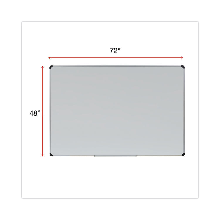 Magnetic Steel Dry Erase Marker Board, 72 x 48, White Surface, Aluminum/Plastic Frame 3