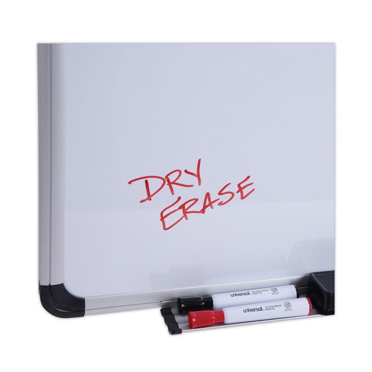 Deluxe Porcelain Magnetic Dry Erase Board, 36 x 24, White Surface, Silver/Black Aluminum Frame 7