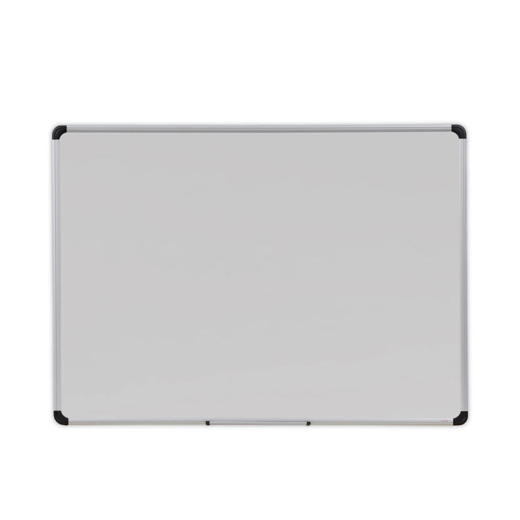 Deluxe Porcelain Magnetic Dry Erase Board, 48 x 36, White Surface, Silver/Black Aluminum Frame 1