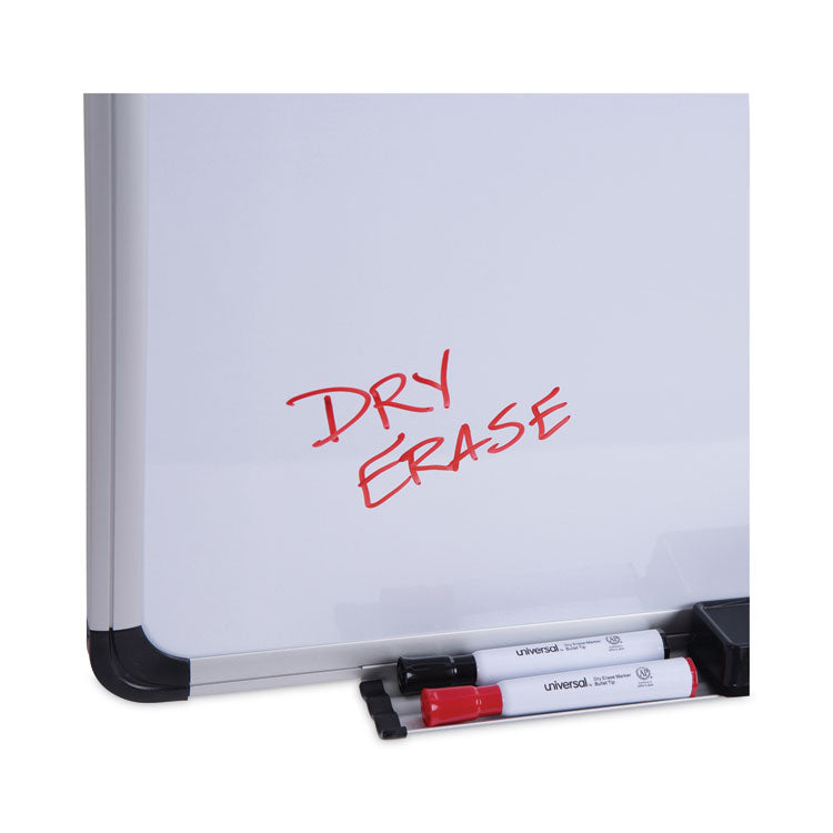 Deluxe Porcelain Magnetic Dry Erase Board, 48 x 36, White Surface, Silver/Black Aluminum Frame 8