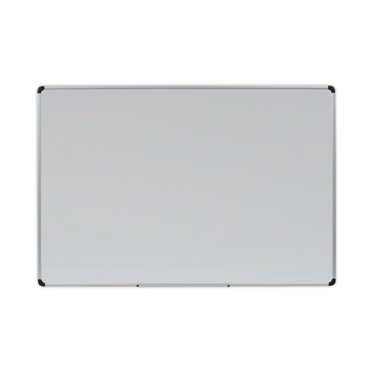 Deluxe Porcelain Magnetic Dry Erase Board, 72 x 48, White Surface, Silver/Black Aluminum Frame 1