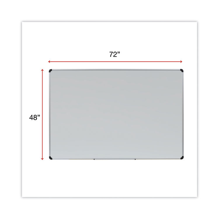 Deluxe Porcelain Magnetic Dry Erase Board, 72 x 48, White Surface, Silver/Black Aluminum Frame 3