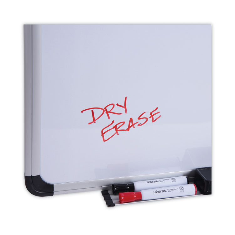 Deluxe Porcelain Magnetic Dry Erase Board, 72 x 48, White Surface, Silver/Black Aluminum Frame 8