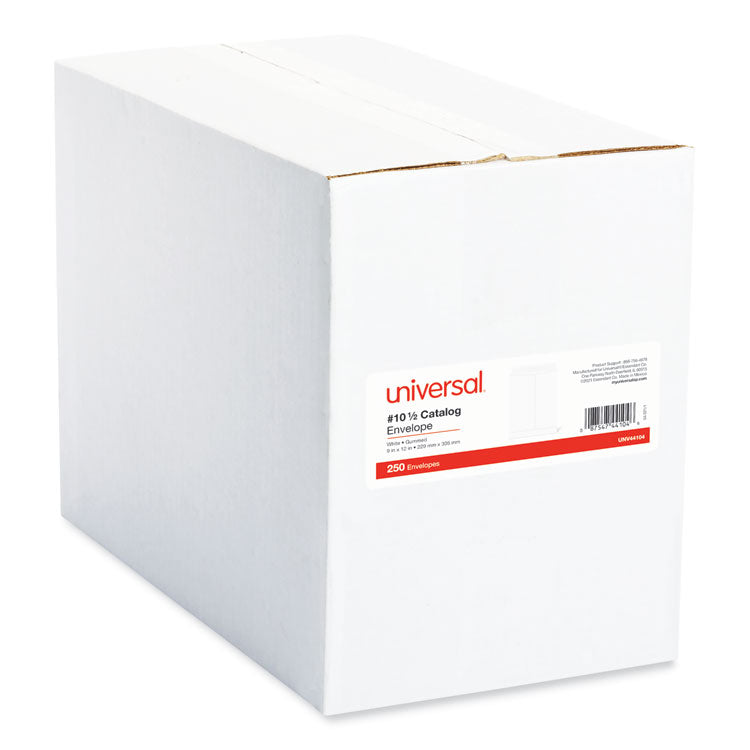 Catalog Envelope, 24 lb Bond Weight Paper, #10 1/2, Square Flap, Gummed Closure, 9 x 12, White, 250/Box 4