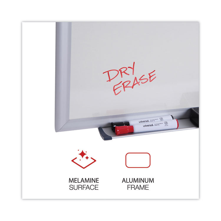 Deluxe Melamine Dry Erase Board, 24 x 18, Melamine White Surface, Silver Aluminum Frame 2