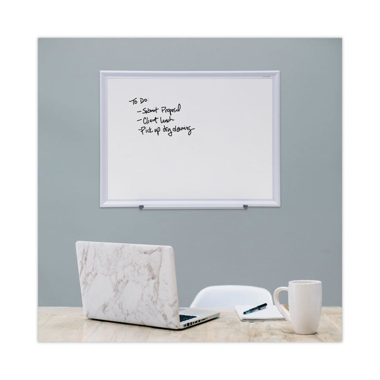 Deluxe Melamine Dry Erase Board, 24 x 18, Melamine White Surface, Silver Aluminum Frame 6