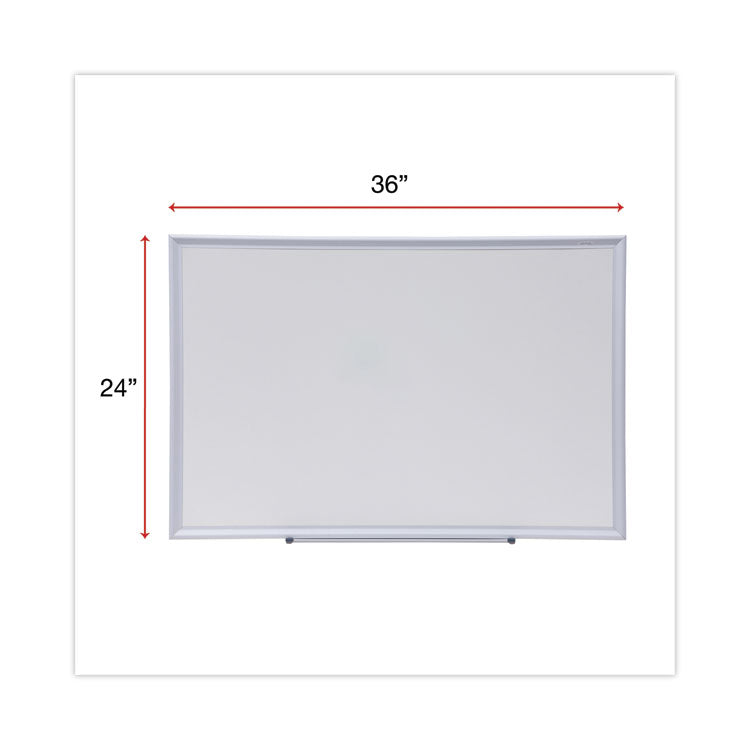 Deluxe Melamine Dry Erase Board, 36 x 24, Melamine White Surface, Silver Aluminum Frame 3