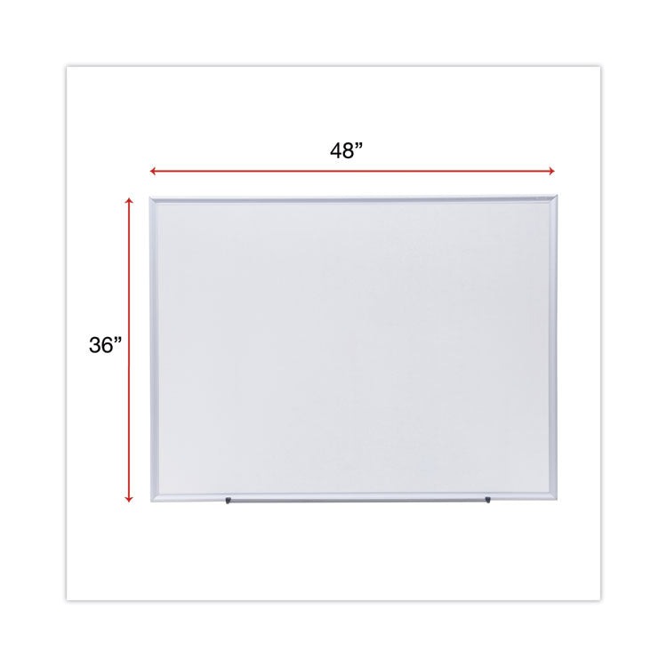 Deluxe Melamine Dry Erase Board, 48 x 36, Melamine White Surface, Silver Aluminum Frame 3