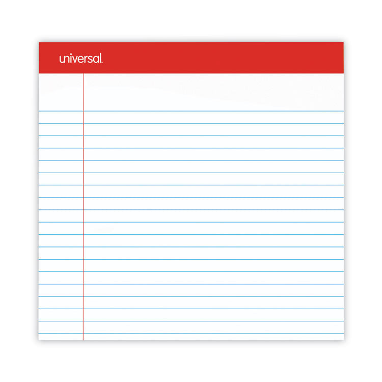 Perforated Ruled Writing Pads, Wide/legal Rule, Red Headband, 50 White 8.5 X 14 Sheets, Dozen 6