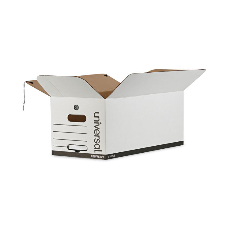 Deluxe Quick Set-Up String-And-Button Boxes, Letter Files, White, 12/carton 2