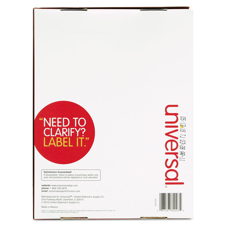 White Labels, Inkjet/laser Printers, 1.33 X 4, White, 14/sheet, 250 Sheets/box 2