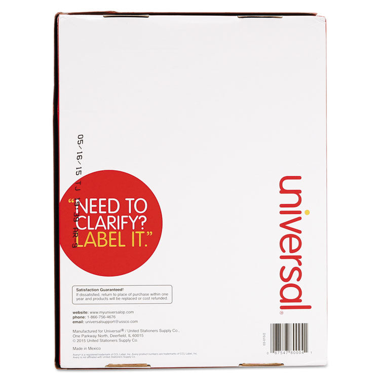 White Labels, Inkjet/laser Printers, 2 X 4, White, 10/sheet, 250 Sheets/box 2