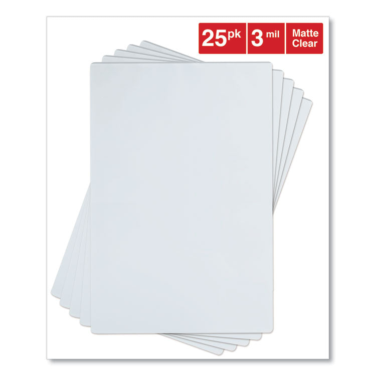 Laminating Pouches, 3 Mil, 18" X 12", Gloss Clear, 25/pack 2