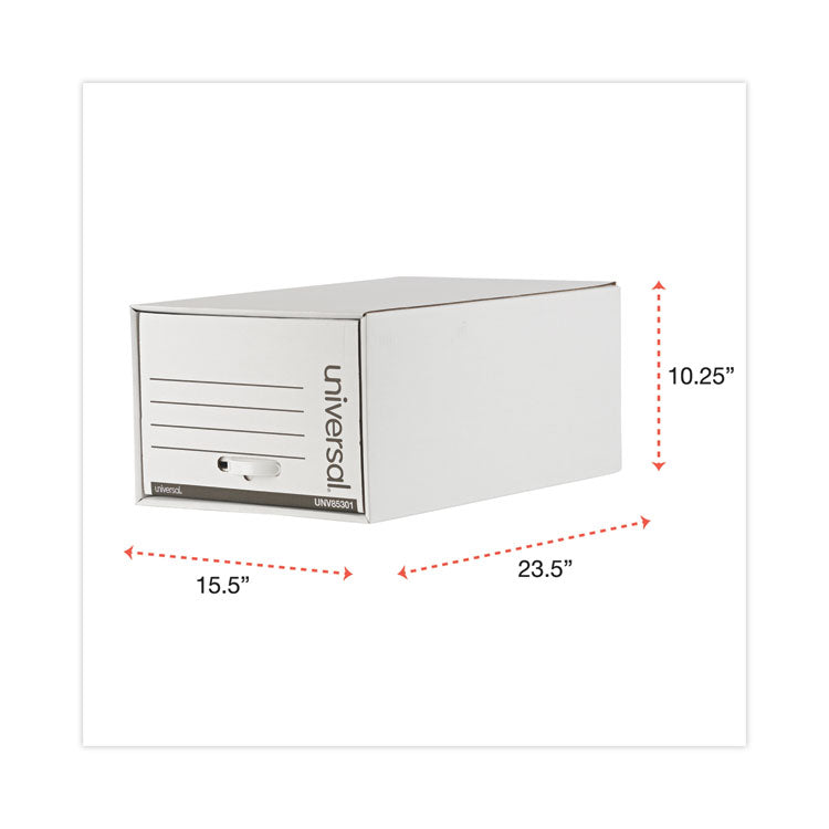 Heavy-Duty Storage Drawers, Legal Files, 17.25" X 25.5" X 11.5", White, 6/carton 6