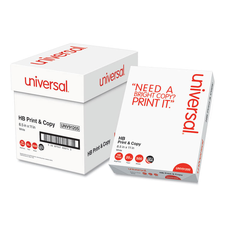 High-Bright Multipurpose Paper, 20 lb Bond Weight, 8.5 x 11, Bright White, 500 Sheets/Ream, 5 Reams/Carton 1