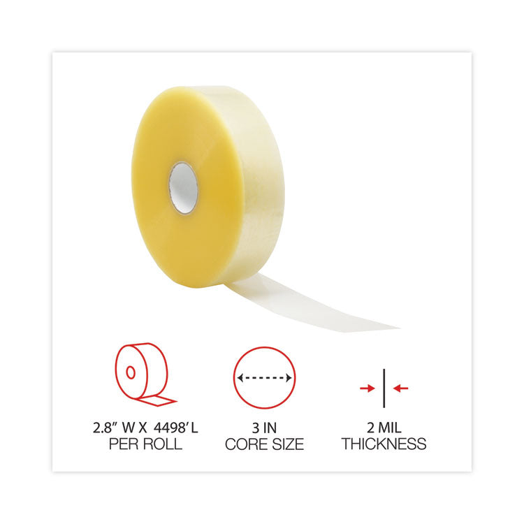 Clear Packaging Tape, 3" Core, 72 Mm X 1,371 M, Clear, 4/carton 3