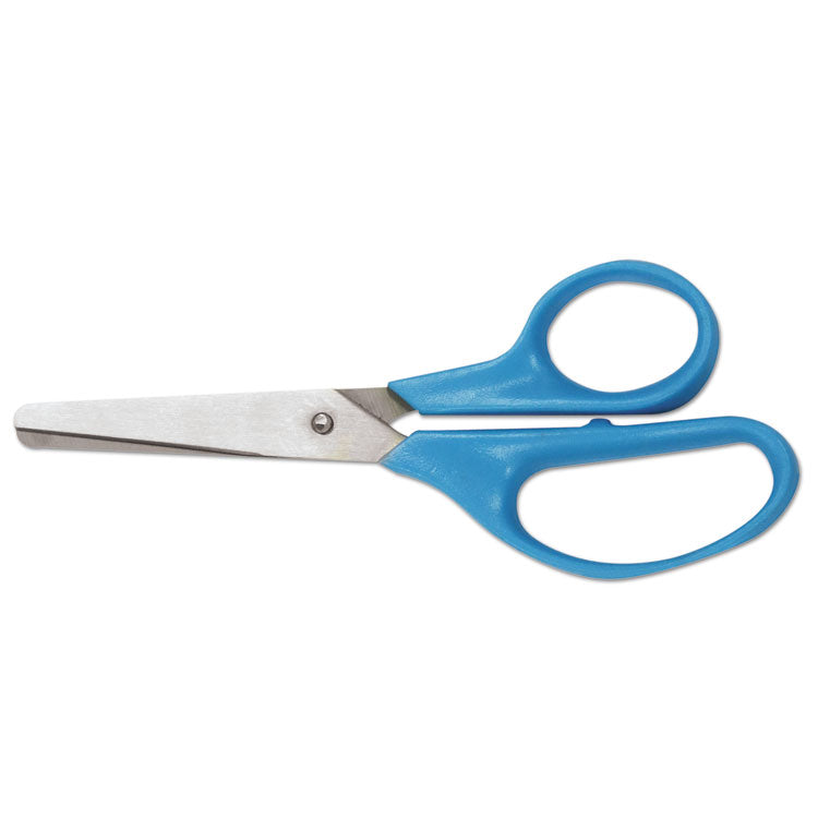 Kids' Scissors, Rounded Tip, 5" Long, 1.75" Cut Length, Assorted Straight Handles, 12/pack 3