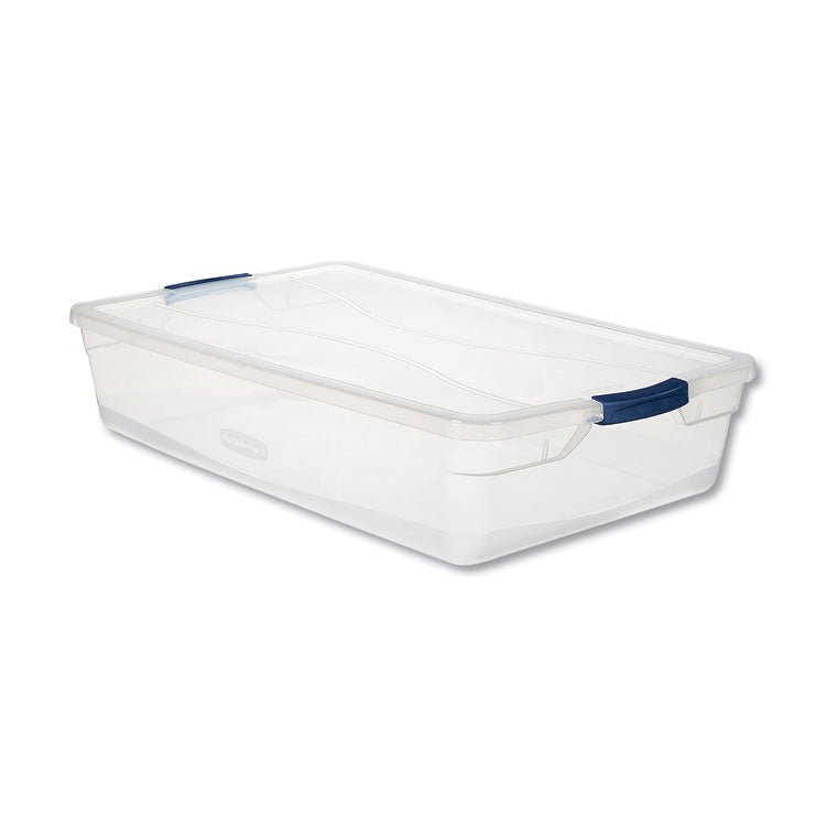 Clever Store Basic Latch-Lid Container, 41 Qt, 17.75" X 29" X 6.13", Clear 1