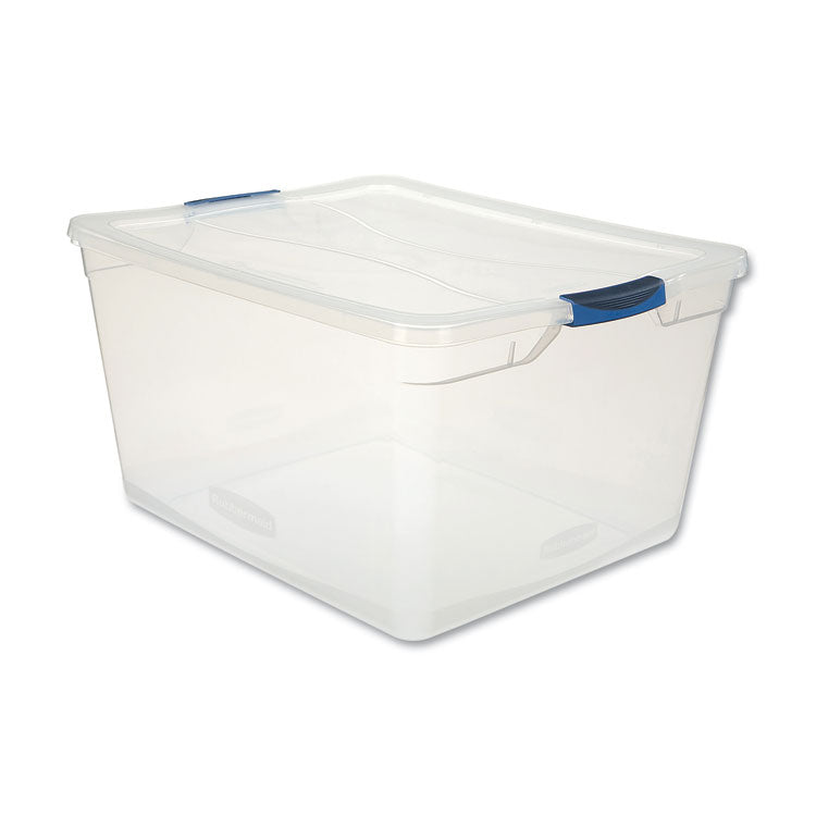 Clever Store Basic Latch-Lid Container, 71 Qt, 18.63" X 23.5" X 12.25", Clear 1