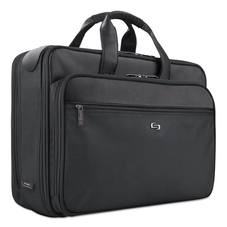 Classic Smart Strap Briefcase, Fits Devices Up to 16", Ballistic Polyester, 17.5 x 5.5 x 12, Black 2