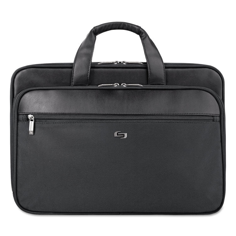 Classic Smart Strap Briefcase, Fits Devices Up to 16", Ballistic Polyester, 17.5 x 5.5 x 12, Black 1