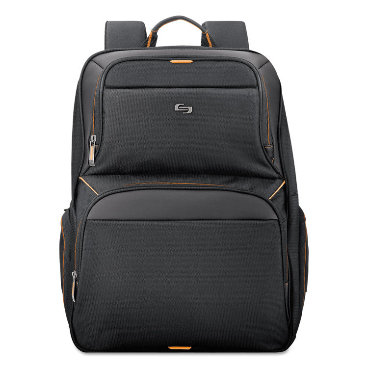 Urban Backpack, Fits Devices Up to 17.3", Polyester, 12.5 x 8.5 x 18.5, Black 1