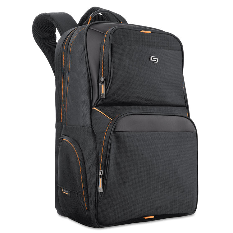 Urban Backpack, Fits Devices Up to 17.3", Polyester, 12.5 x 8.5 x 18.5, Black 2