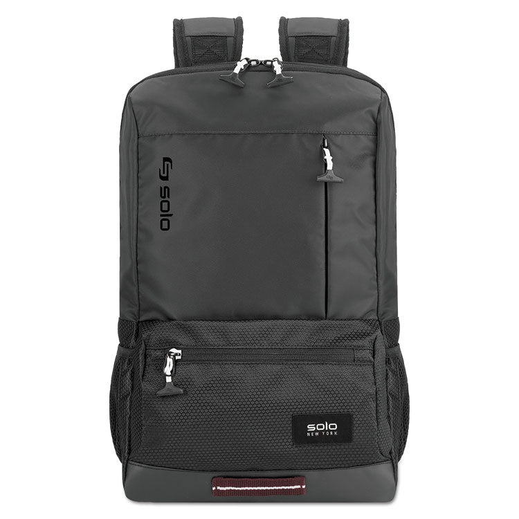 Draft Backpack, Fits Devices Up to 15.6", Nylon, 6.25 x 18.12 x 18.12, Black 1