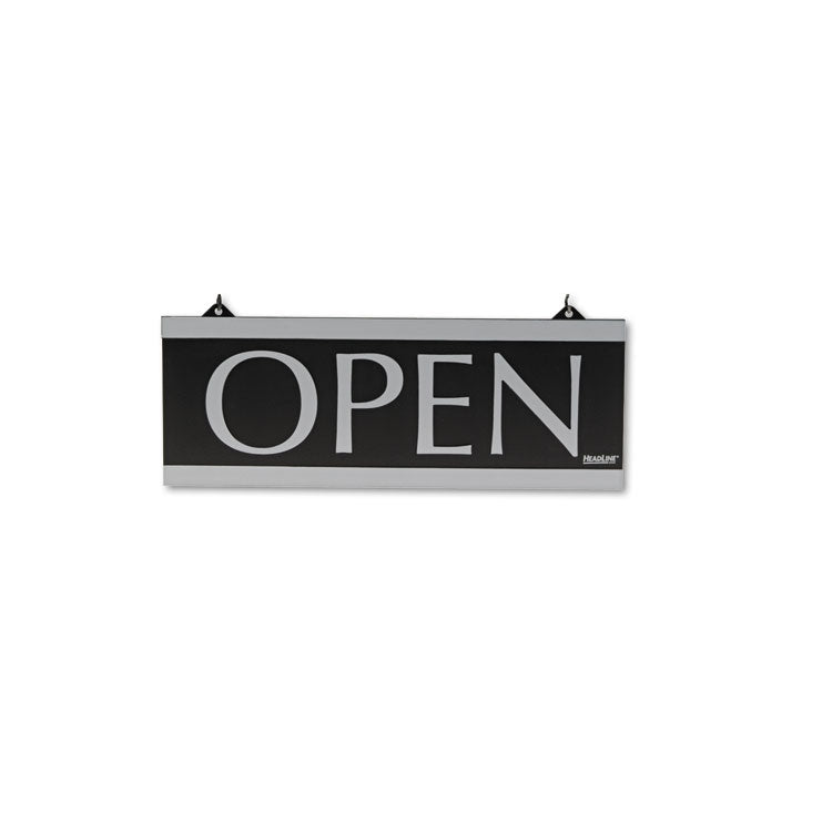 Century Series Reversible Open/closed Sign, W/suction Mount, 13 X 5, Black 1