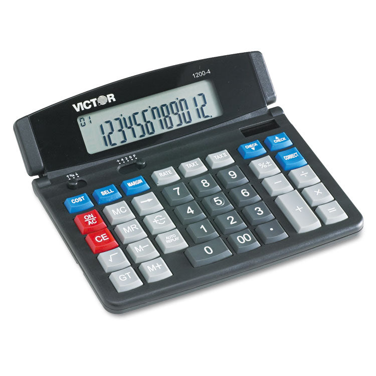 1200-4 Business Desktop Calculator, 12-Digit Lcd 1