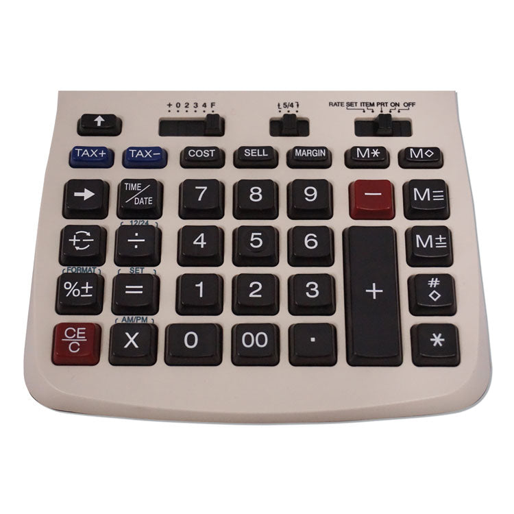 1208-2 Two-Color Compact Printing Calculator, Black/red Print, 2.3 Lines/sec 8