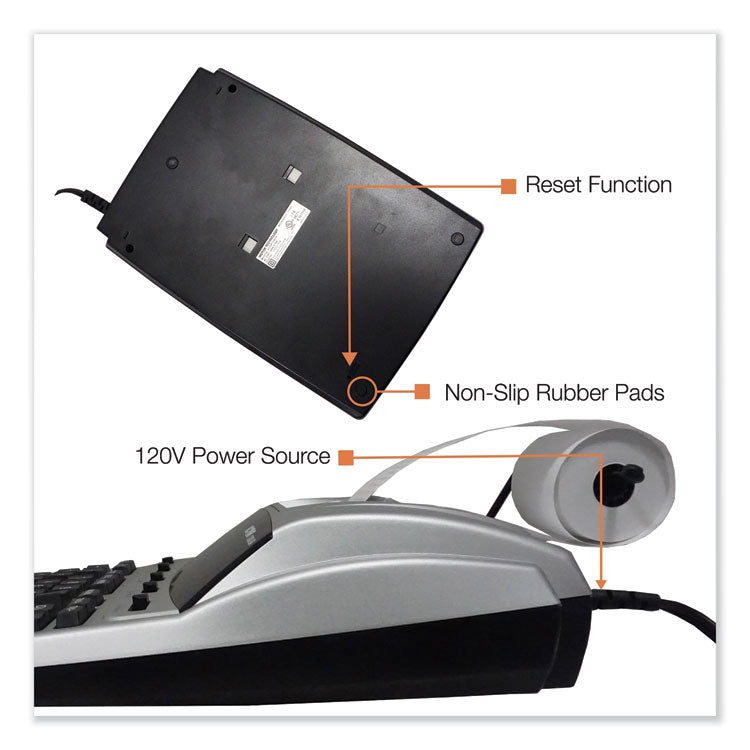 1240-3a Antimicrobial Printing Calculator, Black/red Print, 4.5 Lines/sec 5