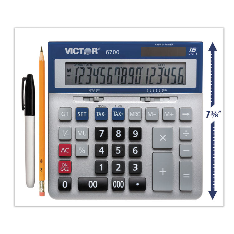 6700 Large Desktop Calculator, 16-Digit Lcd 2