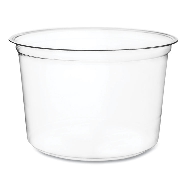 Round Deli Pots, 16 oz, 4.6 Diameter x 3"h, Clear, Plastic, 500/Carton 1