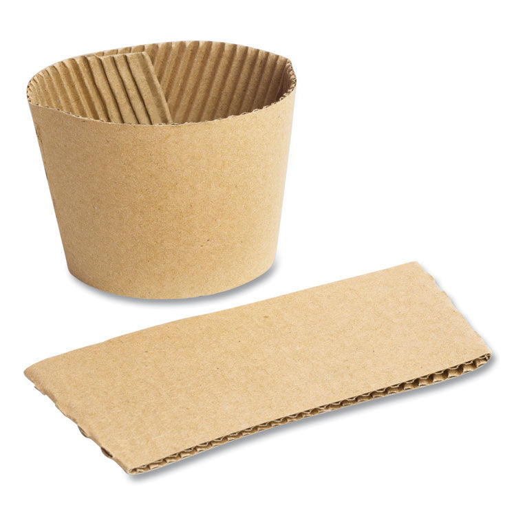 Kraft Hot Cup Sleeves, Fits Vegware 79-Series Hot Cups, Kraft, 1,000/Carton 1