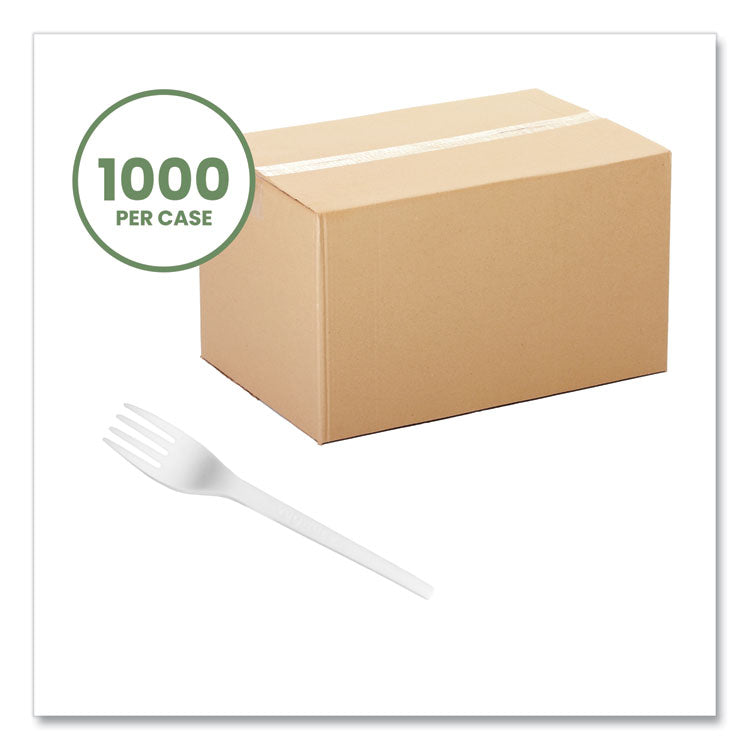 White CPLA Cutlery, Fork, 1,000/Carton 2