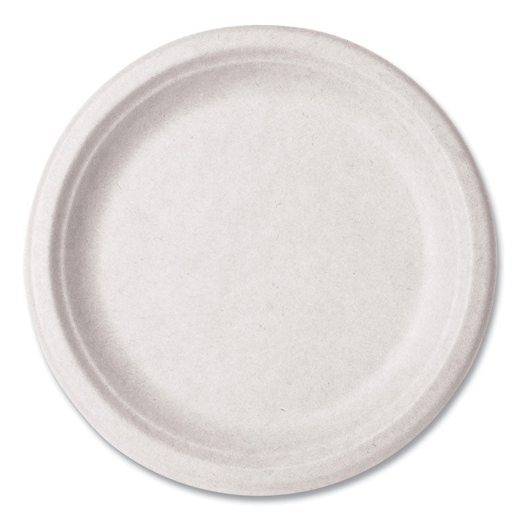 Nourish Molded Fiber Tableware, Plate, 9" Diameter, White, 500/Carton 1