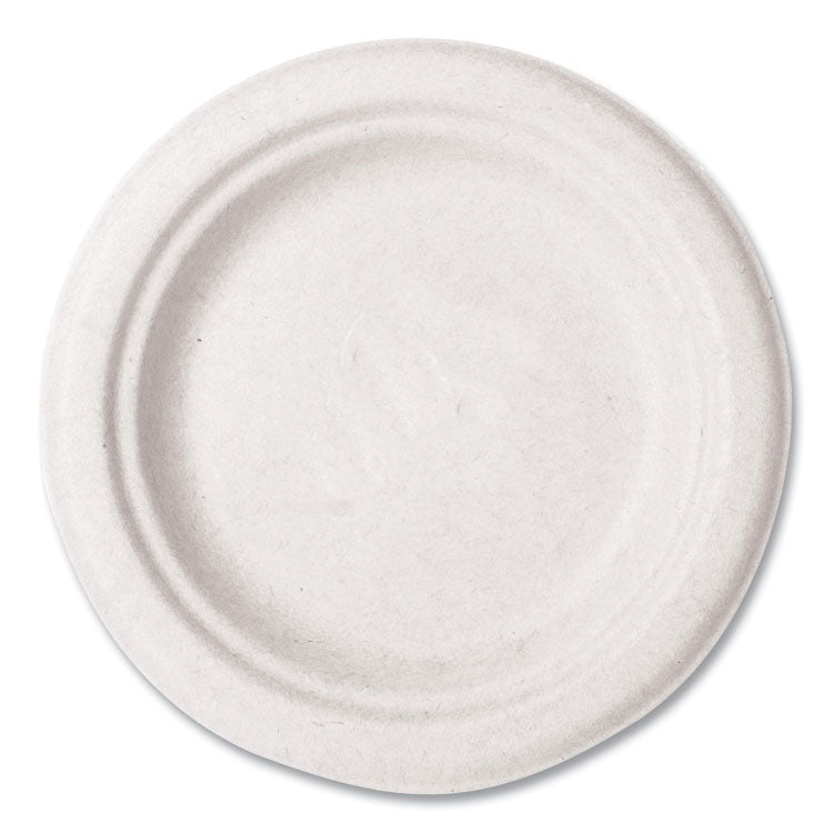 Molded Fiber Tableware, Plate, 6" Diameter, White, 1,000/Carton 1