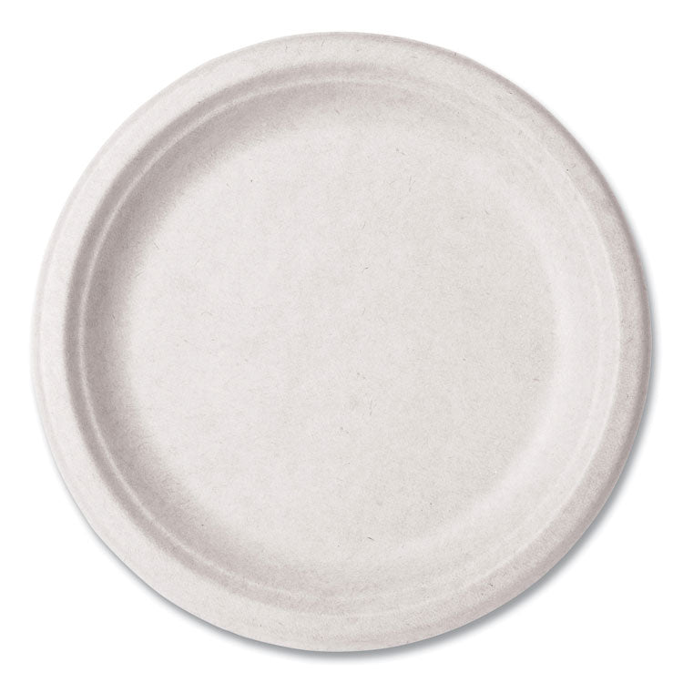 Molded Fiber Tableware, Plate, 9" Diameter, White, 500/Carton 1