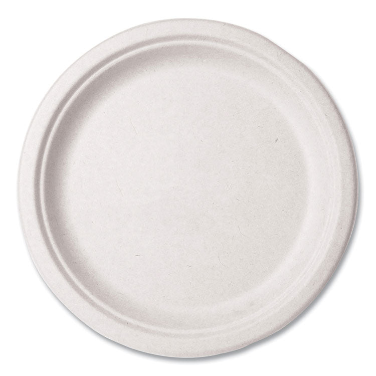 Molded Fiber Tableware, Plate, 10" Diameter, White, 500/Carton 1