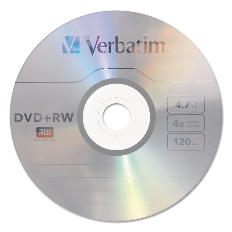 Dvd+rw Rewritable Disc, 4.7 Gb, 4x, Spindle, Silver, 30/pack 2