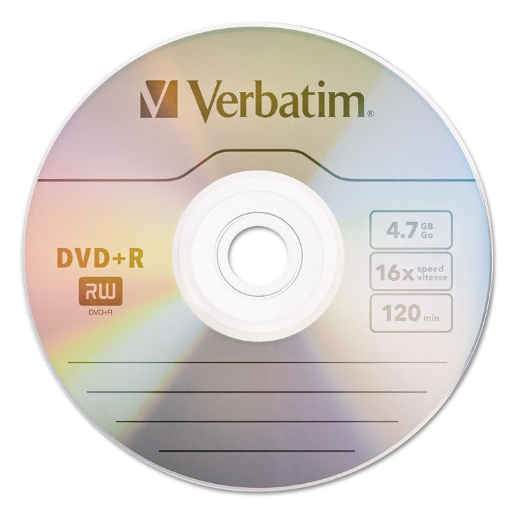 Dvd+r Recordable Disc, 4.7 Gb, 16x, Spindle, Silver, 100/pack 2