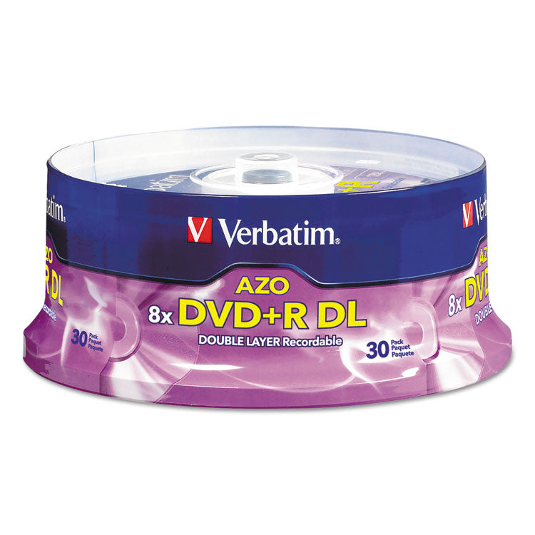 Dvd+r Dual Layer Recordable Disc, 8.5 Gb, 8x, Spindle, Silver, 30/pack 1