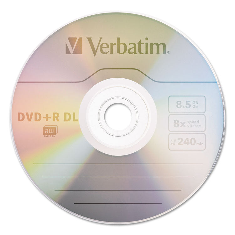 Dvd+r Dual Layer Recordable Disc, 8.5 Gb, 8x, Spindle, Silver, 30/pack 2