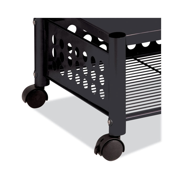 Underdesk Machine Stand, Metal, 2 Shelves, 90 lb Capacity, 21.5" x 17.88" x 11.5", Black 4