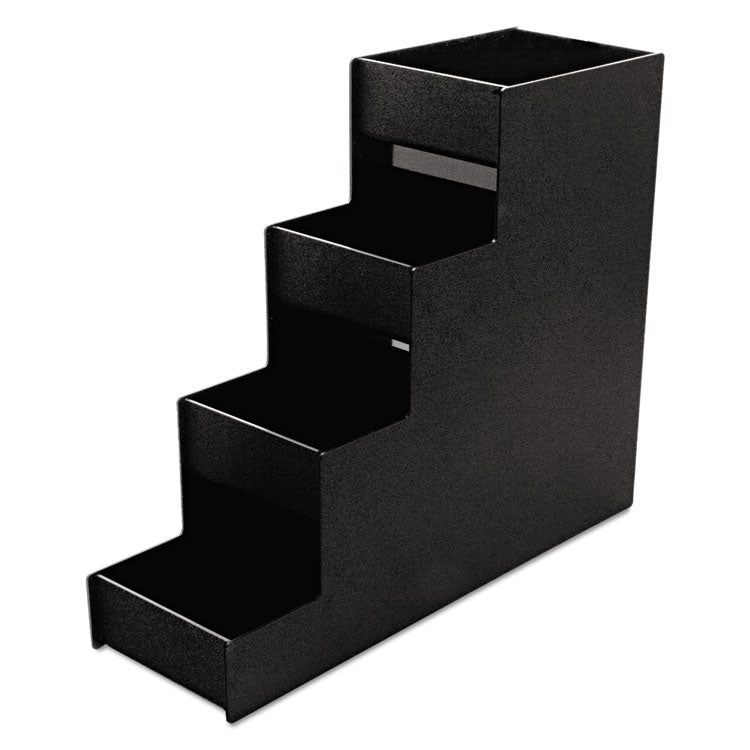 Narrow Condiment Organizer, 8 Compartments, 6 x 19 x 15.88, Black 4