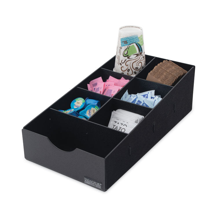 Condiment Caddy, 7 Compartments, 8.75 x 16 x 5.25, Black 1